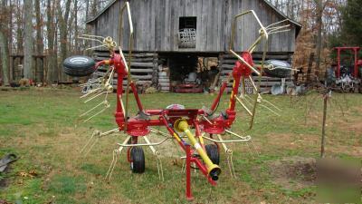 New * 17' pull type hay tedder fluffer 4 rotor hydraulic
