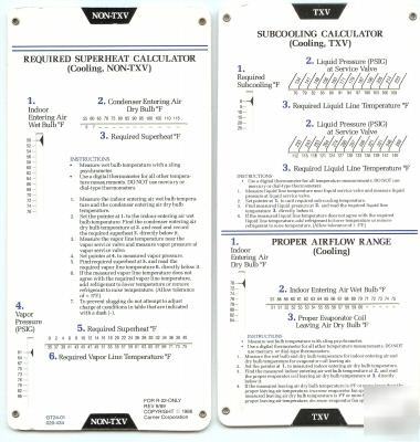 R 22 superheat subcooling calculator charging chart c