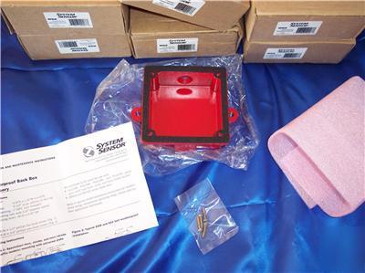 System sensor wbb weatherproof back box red fire alarm