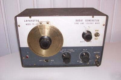 Vintage lafayette sine square audio generator te-22