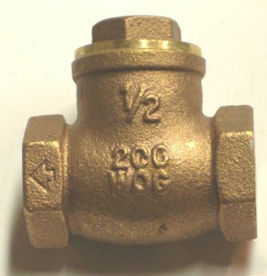 #VA25 - cast brass swing check valve 1/2