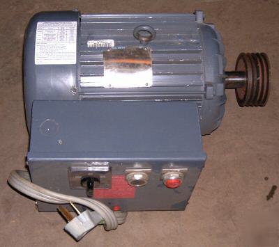 10 hp single phase electric motor w/contactor fwd & rev