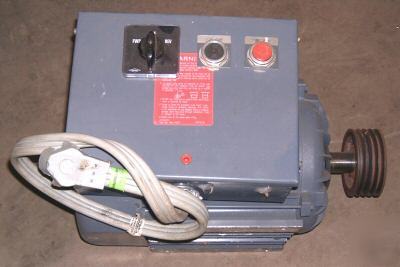 10 hp single phase electric motor w/contactor fwd & rev