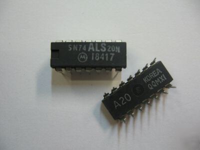 100PCS p/n SN74ALS20N ; integrated circuit