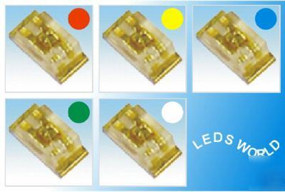 100X0603 smd chip leds(red,yellow,blue,green,white X20)