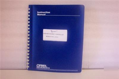 Oriel 18111 & 18113 encoders instruction manual