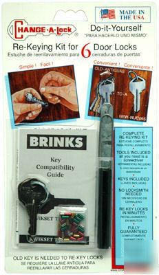 Rekey kit for brinks 5 pin locks - special order