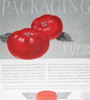 Rhinelander paper-packaging wisconsin -4 1945 ads lot