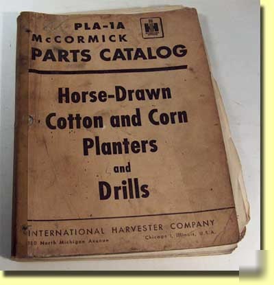 1955 int'l harvester mccormick parts catalog pla-1A