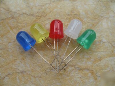 20X red/green/blue/yellow/white 10MM diffused leds