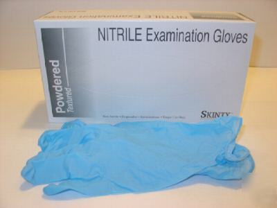 1 case nitrile gloves, lightly powdered, pick your size
