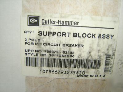 Cutler hammer 3 pole plug-in adapters support block 