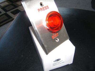 New request to exit button access control brand press