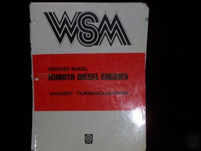 Original kubota diesel engines V4300T service manual