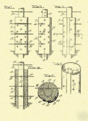Pole, post, and tree protector us patent art PRINT_G020