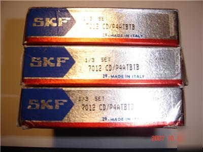 Skf precision bearing 7012 - set of 3
