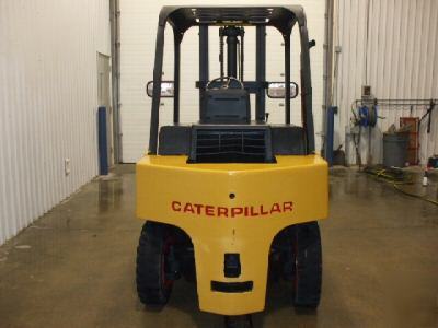 Caterpillar V80E diesel forklift w/ air tires, 12' lift