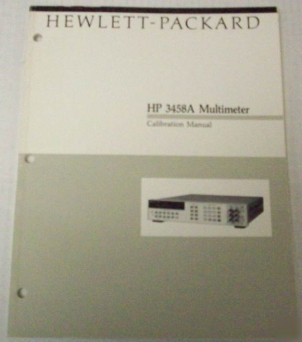 Hp 3458A multimeter calibration manual - $5 shipping 