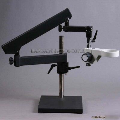 Jointed spring articulating boom stand for microscope