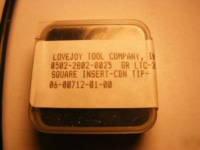 Lovejoy tool carbide insert sqaure cbn tip lot of 10
