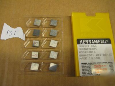 New 10- kennametal carbide inserts (SPG321)