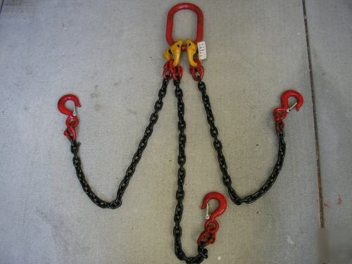 New lifting/hoist/chain sling/spreader 3LEGS x 4 ft 