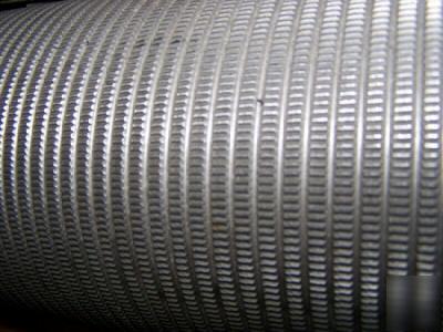 Stainless steel knurled rubber belt conveyor roller 