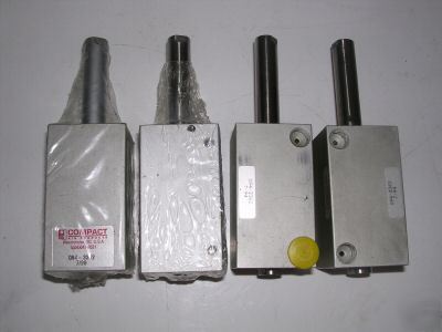 (4) square compact pneumatic air cylinders 1-1/8