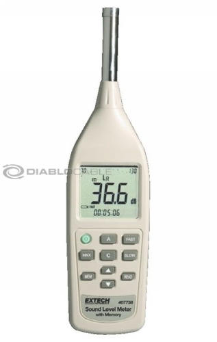 Extech 407738 digital sound level meter with memory