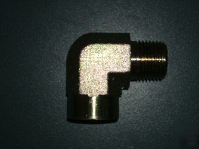 Hydraulic adapter elbow-90- #4 female npt x #4 male npt