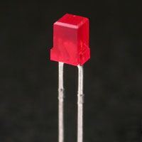 10 square 3MM red leds, kingbright. ( 75P post uk )