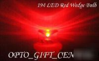 10PCS 194/168 led red inverted leds sidelight bulb f/s