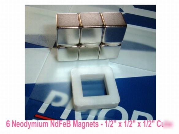 6 ndfeb neodymium magnets 1/2
