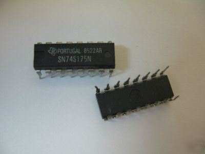 25PCS p/n SN74S175N ; ic quad d-type f/f w/clr 16-dip