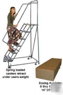 Ballymore rolling safety ladder steel warehouse 15 step