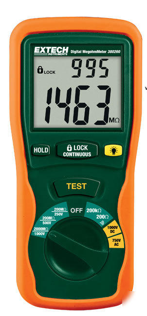 Extech 380260 autoranging digital megohmmeter