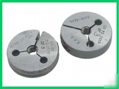 Thread ring gage go/no go set 9/32 - 24 ns class 2