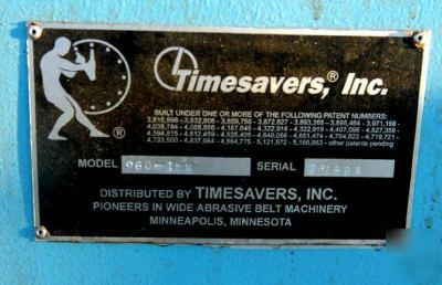 Timesaver 9 inch belt grinder