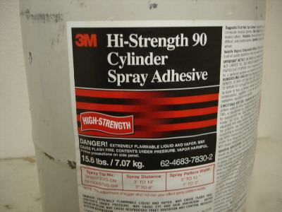 3M hi-strength 90 cylinder spray adheasive 15.6 lbs
