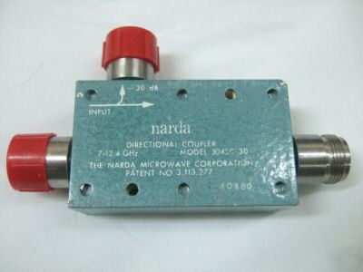 Narda directional coupler 3045C-30 7-12.4GHZ warranty 