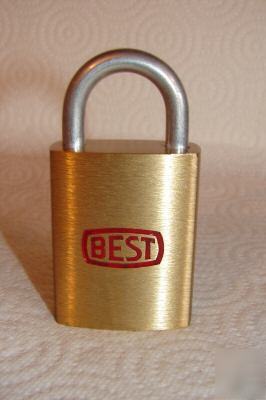 New best lock padlock / best core / safety first logo