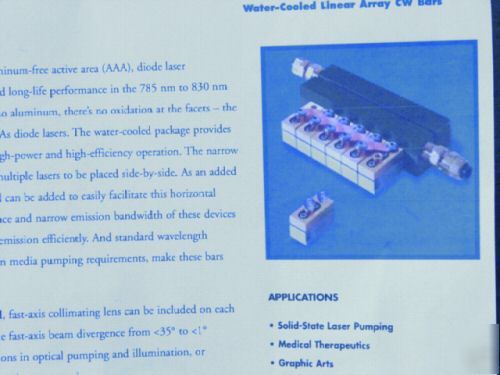 Coherent 60 watt water cooled 808NM laser diode w/lens