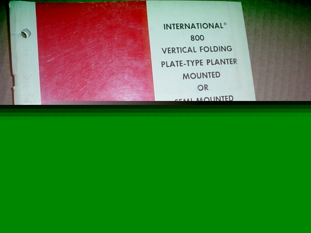Ih 800 8 12 row planter unit operator manual