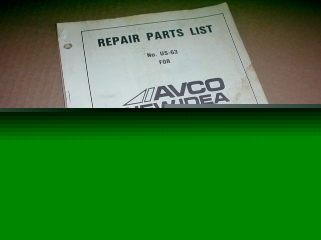 New idea allis turbo diesel 802 power unit parts manual