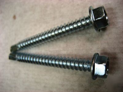 10 x 1 hex washer head tek self drill screws 100PK