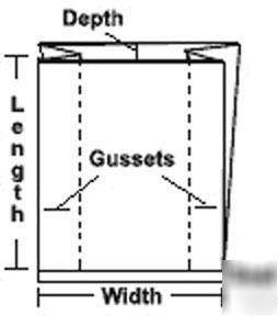 1000 - 6X3X12 .75 mil clear gusseted poly bags