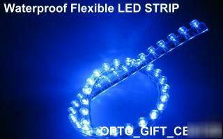 5PC blue 48CM pvc neon light strip 48 ledbulb 12V use