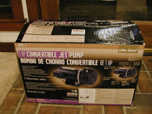 New little giant 1 hp convertible jet pump in box 