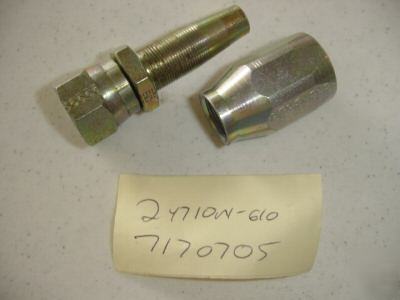 Qty 6 ** weatherhead # 24710N-610 fitting for # 10 hose