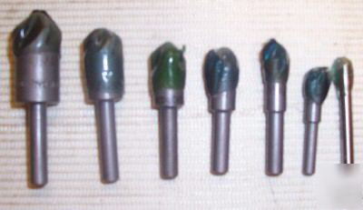 1 (lot) 7EA. sevcal countersinks (3/16IN. to 5/8IN.)